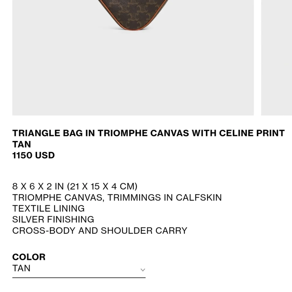 Celine triangle bag - Picture 2 of 7